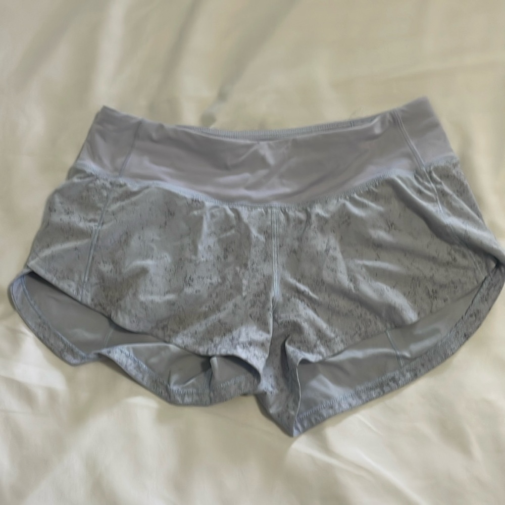Size 2 light blue/periwinkle 2.5 in Lululemon shorts